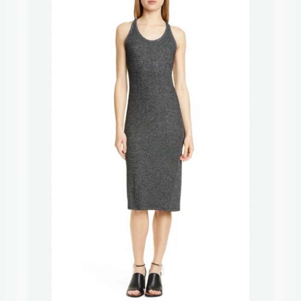 Rag & Bone - Marled Black and White Midi Tank Dress